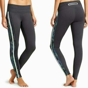 ATHLETA Leggings Swipe Sonar Side Stripe Gray Blue XS